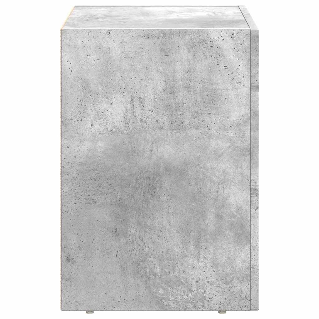 vidaXL Nachttisch 2 pcs Beton Grau 40 x 35 x 50 cm Holzwerkstoff