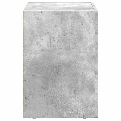 vidaXL Nachttisch 2 pcs Beton Grau 40 x 35 x 50 cm Holzwerkstoff