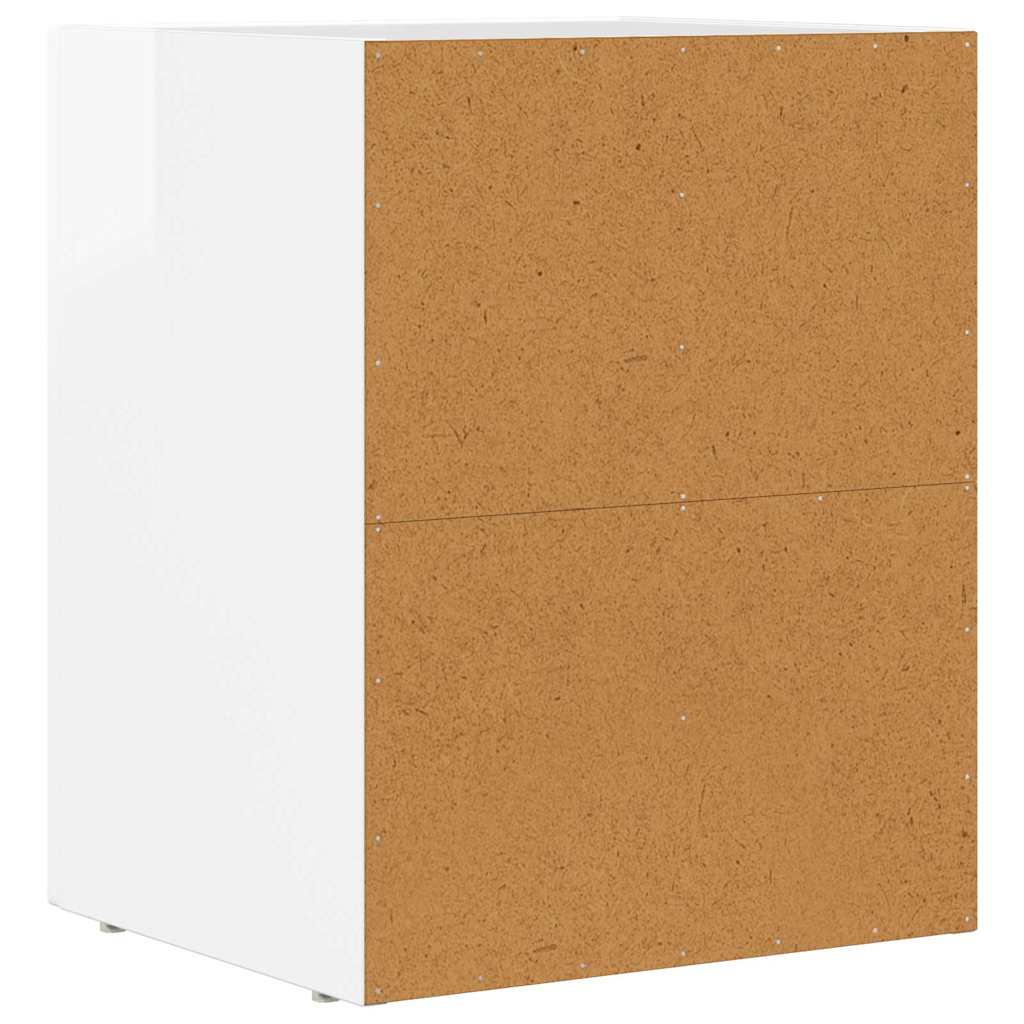 vidaXL Nachttisch Hochglanz Weiß 40 x 35 x 50 cm Holzwerkstoff