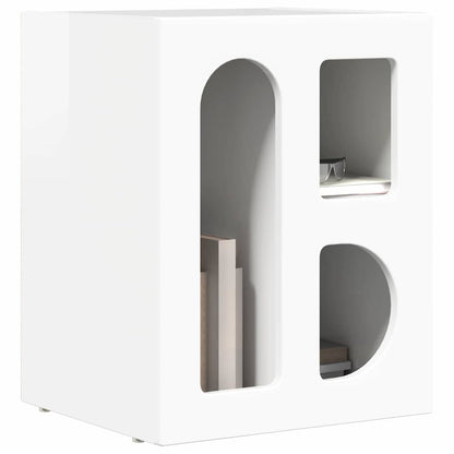 vidaXL Nachttisch 2 pcs Hochglanz Weiß 40 x 35 x 50 cm Holzwerkstoff