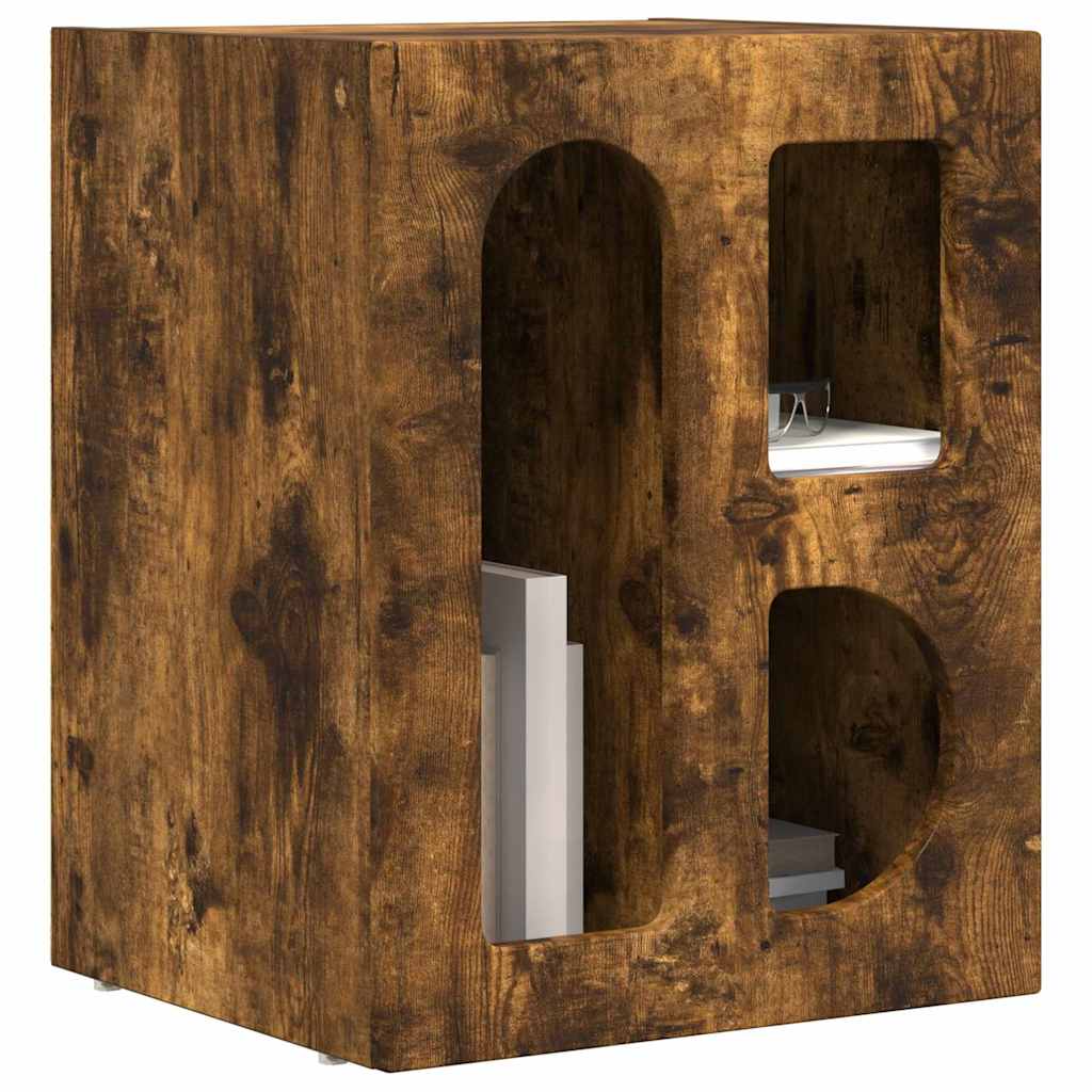 vidaXL Nachttisch Geräucherte Eiche 40 x 35 x 50 cm Holzwerkstoff