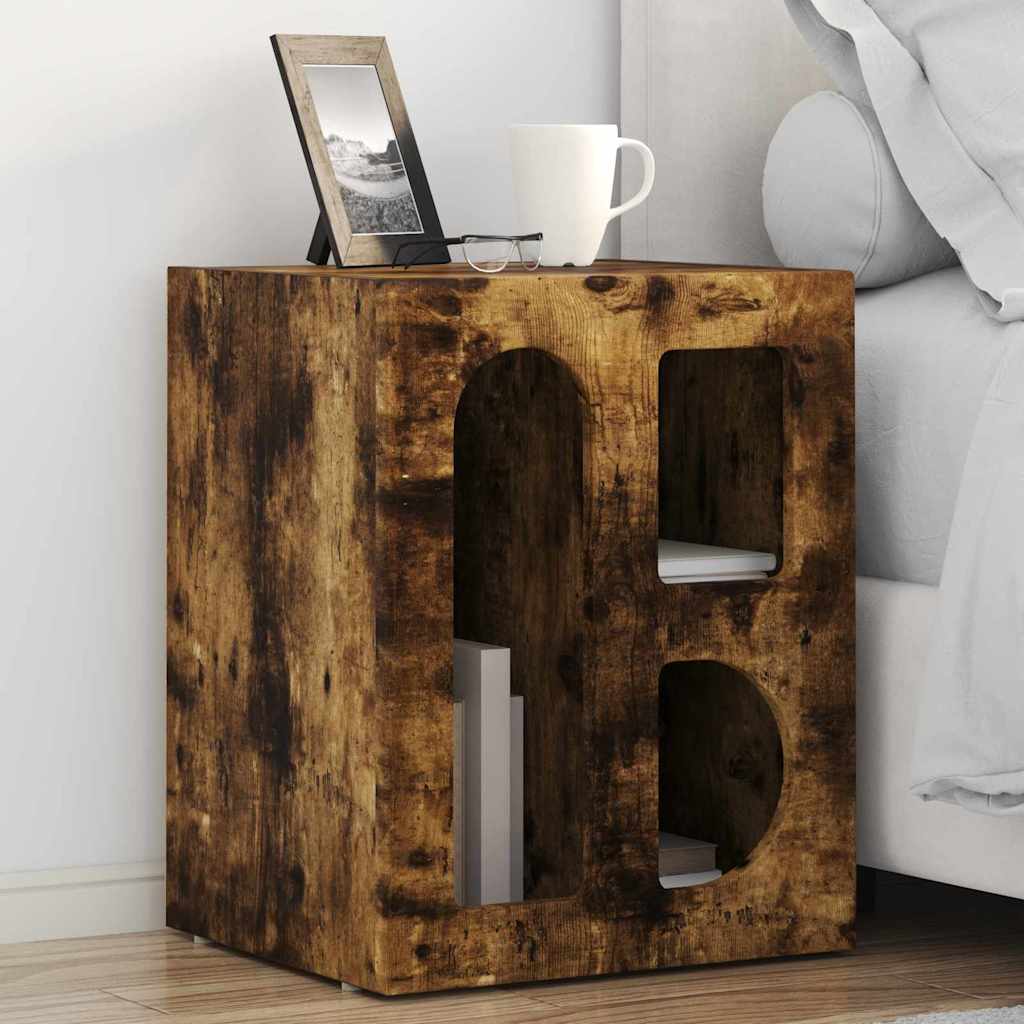 vidaXL Nachttisch 2 pcs Geräucherte Eiche 40 x 35 x 50 cm