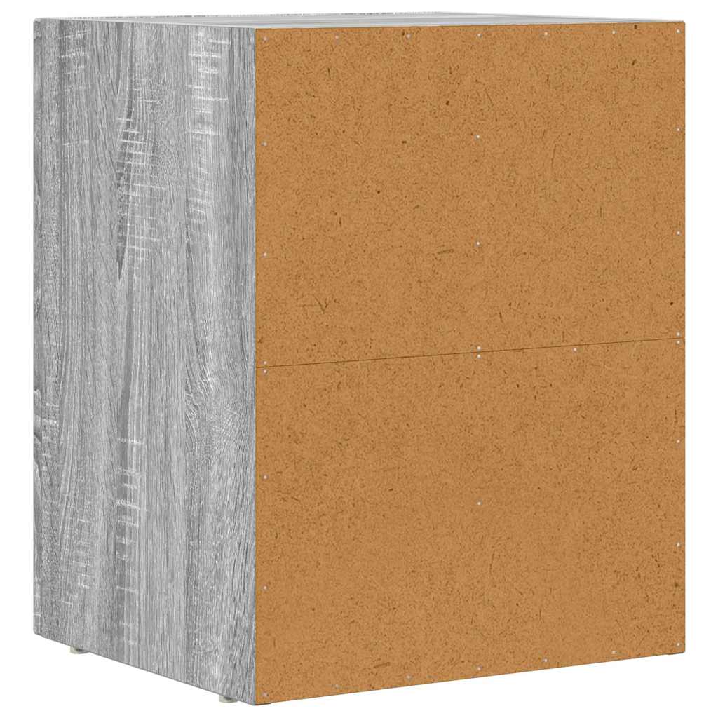 vidaXL Nachttisch 2 pcs Graues Sonoma 40 x 35 x 50 cm Holzwerkstoff