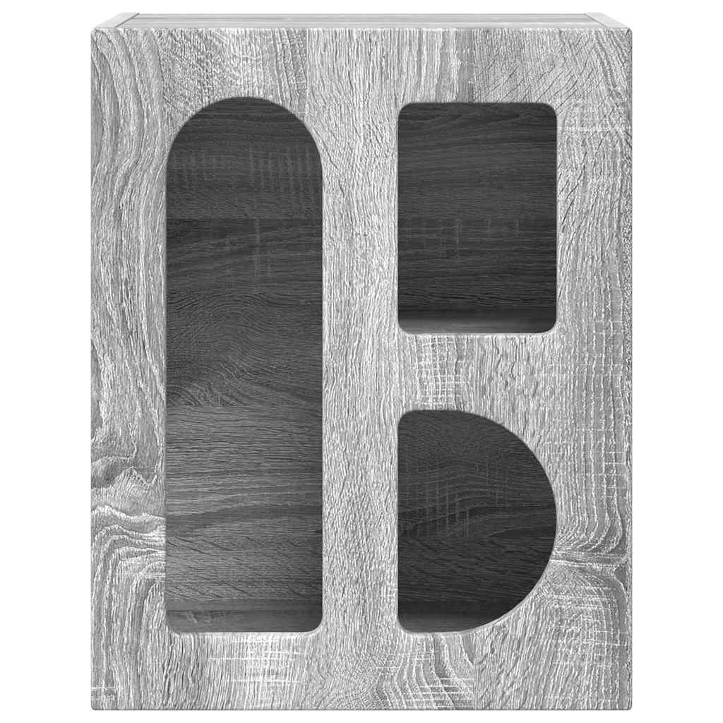 vidaXL Nachttisch 2 pcs Graues Sonoma 40 x 35 x 50 cm Holzwerkstoff