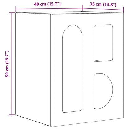 vidaXL Nachttisch 2 pcs Graues Sonoma 40 x 35 x 50 cm Holzwerkstoff