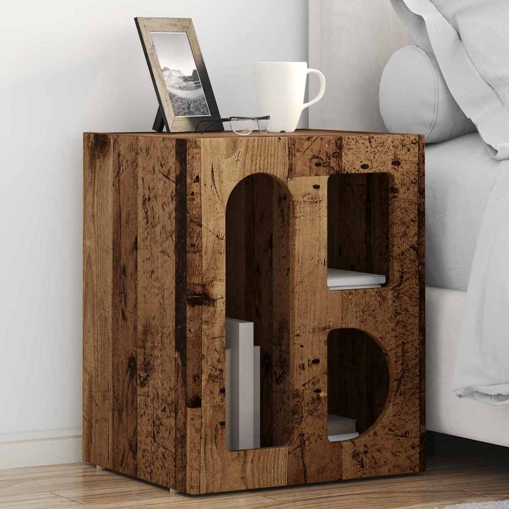 vidaXL Nachttisch Altholz 40 x 35 x 50 cm Holzwerkstoff