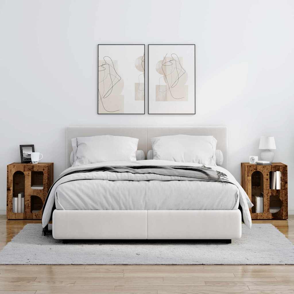 Nachttisch 2 pcs Altholz 40 x 35 x 50 cm Holzwerkstoff