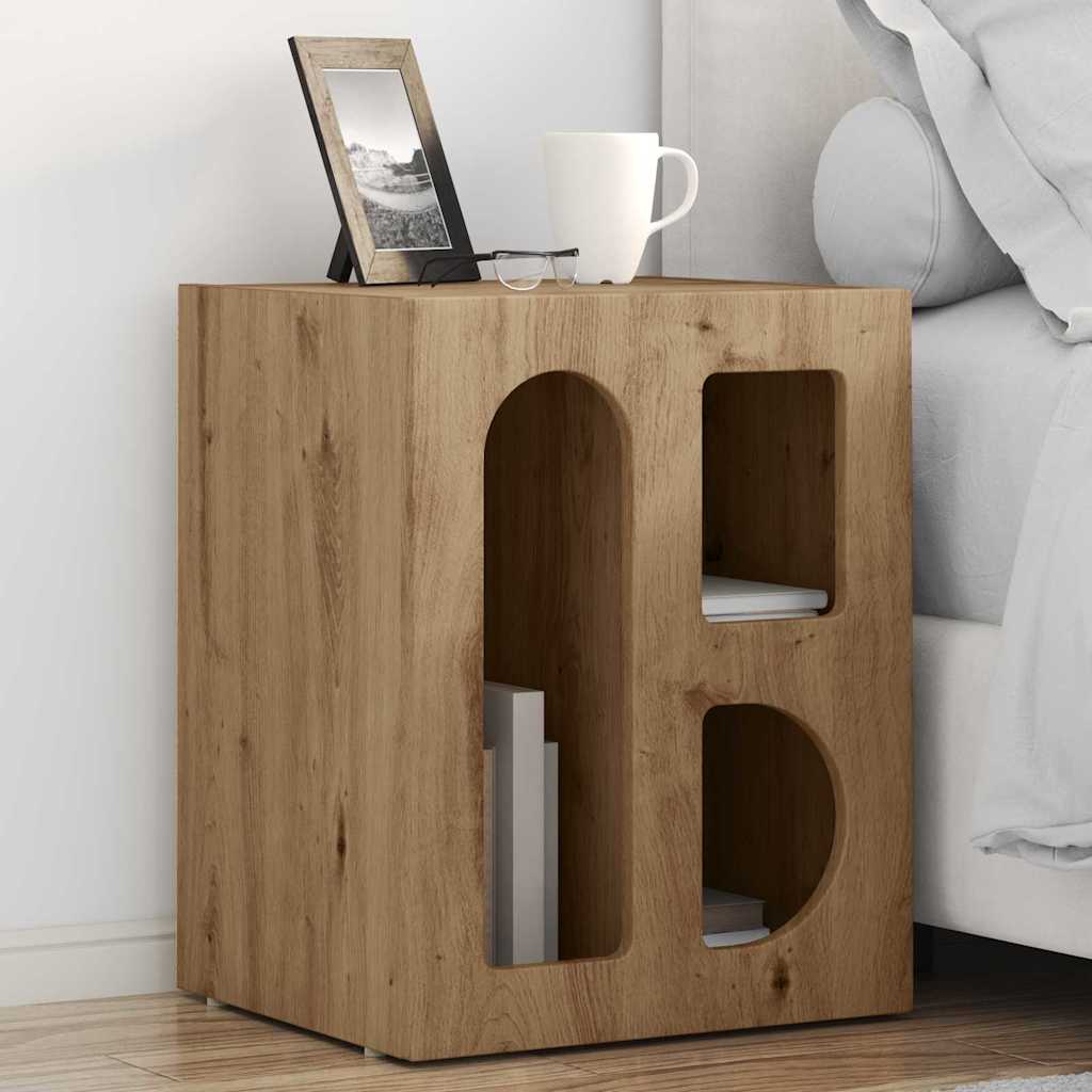 vidaXL Table de chevet 2 pcs Chêne artisanat 40 x 35 x 50 cm Bois d'ingénierie