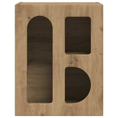 vidaXL Table de chevet 2 pcs Chêne artisanat 40 x 35 x 50 cm Bois d'ingénierie