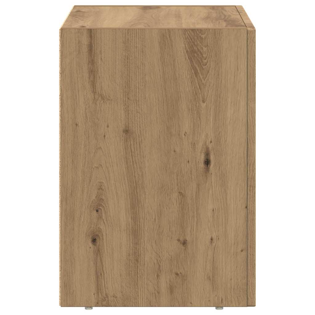 vidaXL Table de chevet 2 pcs Chêne artisanat 40 x 35 x 50 cm Bois d'ingénierie