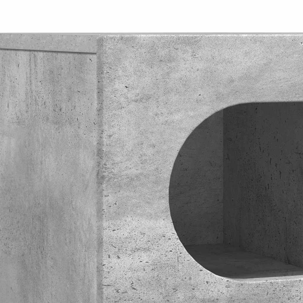 vidaXL Meuble TV gris béton 100 x 35 x 40 cm en bois d'ingénierie