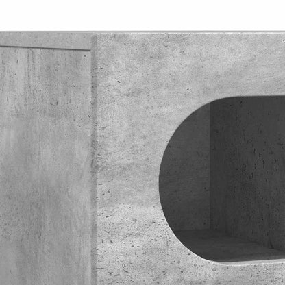 vidaXL Meuble TV gris béton 100 x 35 x 40 cm en bois d'ingénierie
