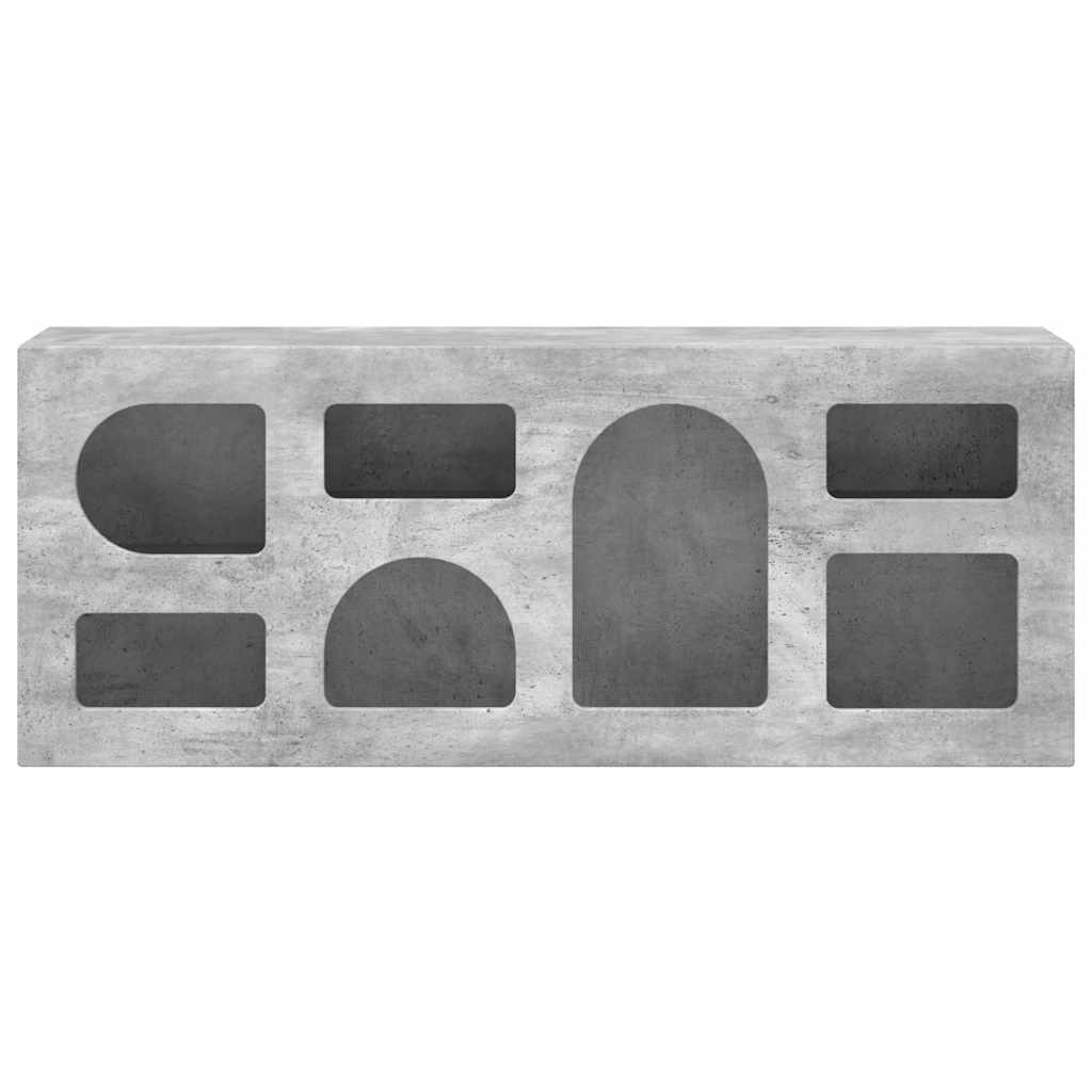 vidaXL Meuble TV gris béton 100 x 35 x 40 cm en bois d'ingénierie
