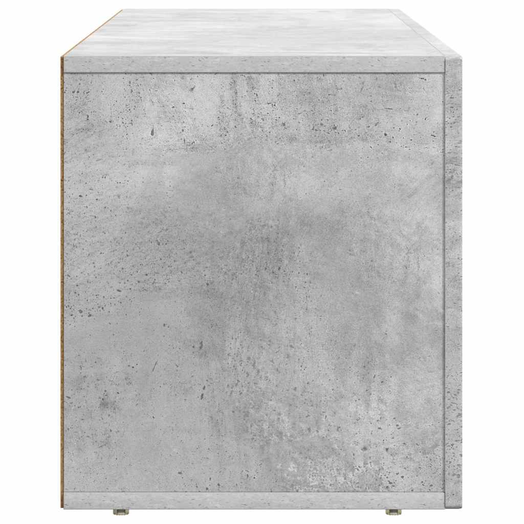 vidaXL Meuble TV gris béton 100 x 35 x 40 cm en bois d'ingénierie