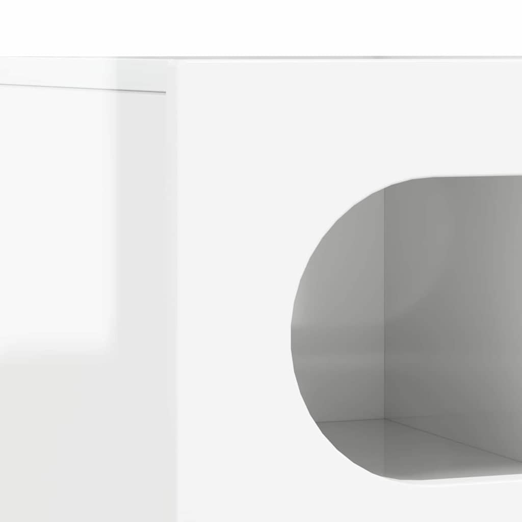 vidaXL TV-Schränk Hochglanz Weiß 100 x 35 x 40 cm Holzwerkstoff