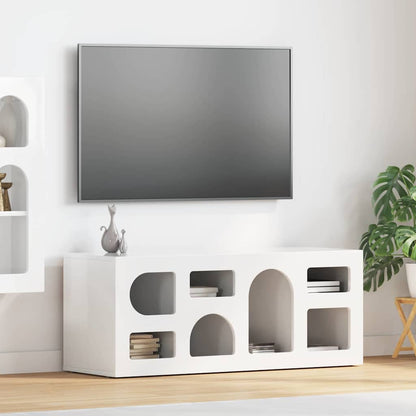 vidaXL TV-Schränk Hochglanz Weiß 100 x 35 x 40 cm Holzwerkstoff