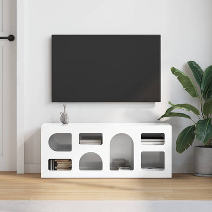vidaXL TV-Schränk Hochglanz Weiß 100 x 35 x 40 cm Holzwerkstoff