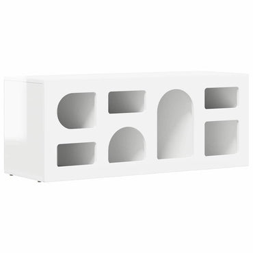 vidaXL TV-Schränk Hochglanz Weiß 100 x 35 x 40 cm Holzwerkstoff