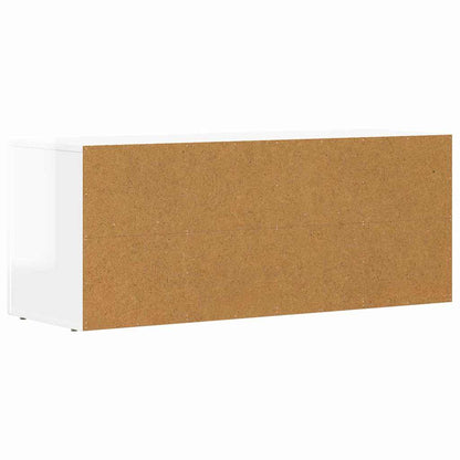 vidaXL TV-Schränk Hochglanz Weiß 100 x 35 x 40 cm Holzwerkstoff