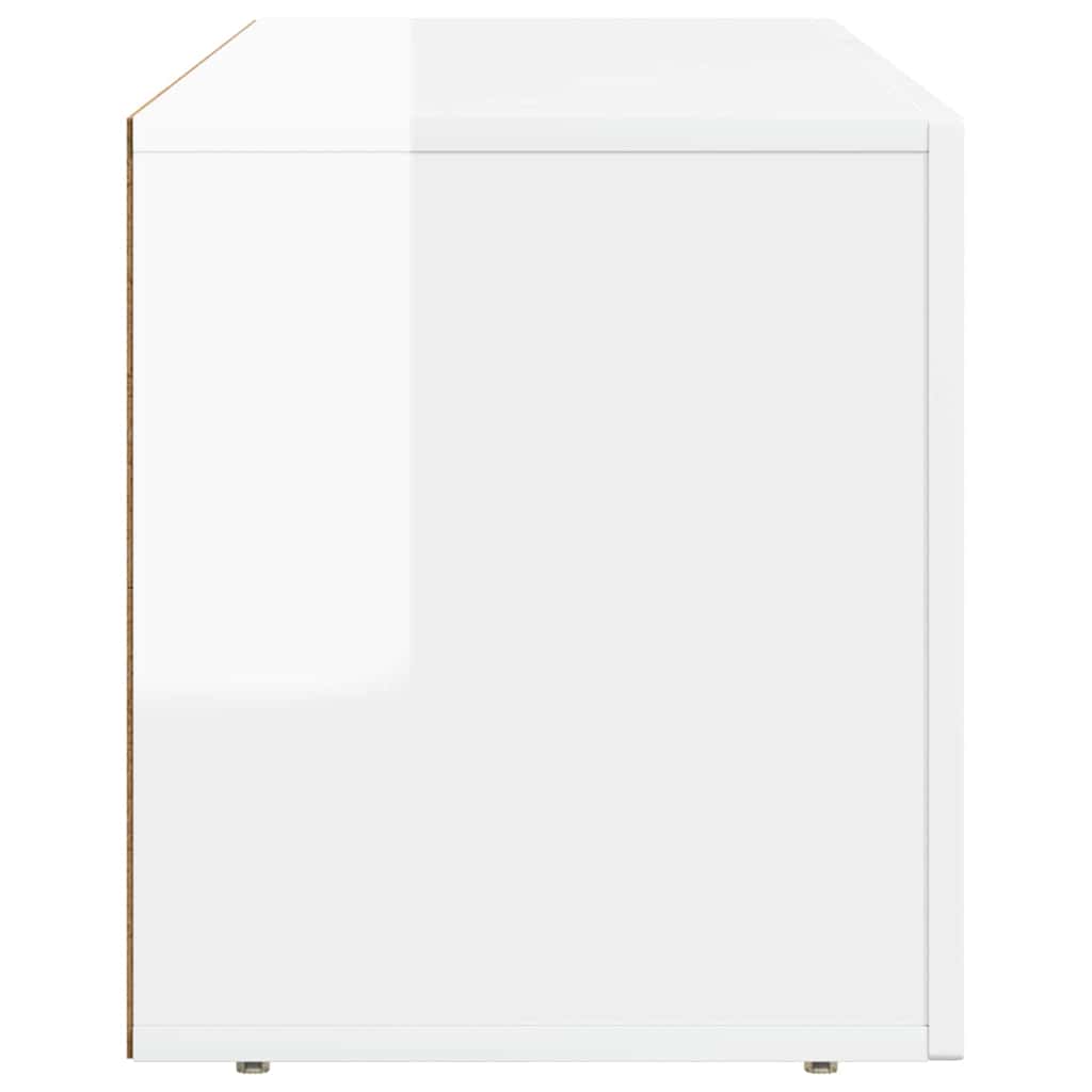 vidaXL TV-Schränk Hochglanz Weiß 100 x 35 x 40 cm Holzwerkstoff