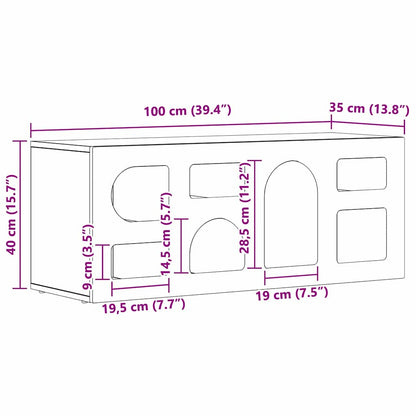 vidaXL TV-Schränk Hochglanz Weiß 100 x 35 x 40 cm Holzwerkstoff