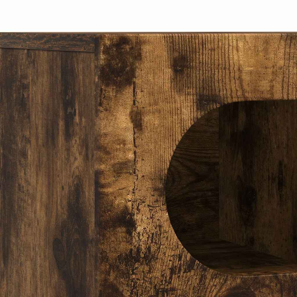 vidaXL Meuble TV Chêne fumé 100 x 35 x 40 cm Bois d'ingénierie