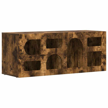 vidaXL Meuble TV Chêne fumé 100 x 35 x 40 cm Bois d'ingénierie