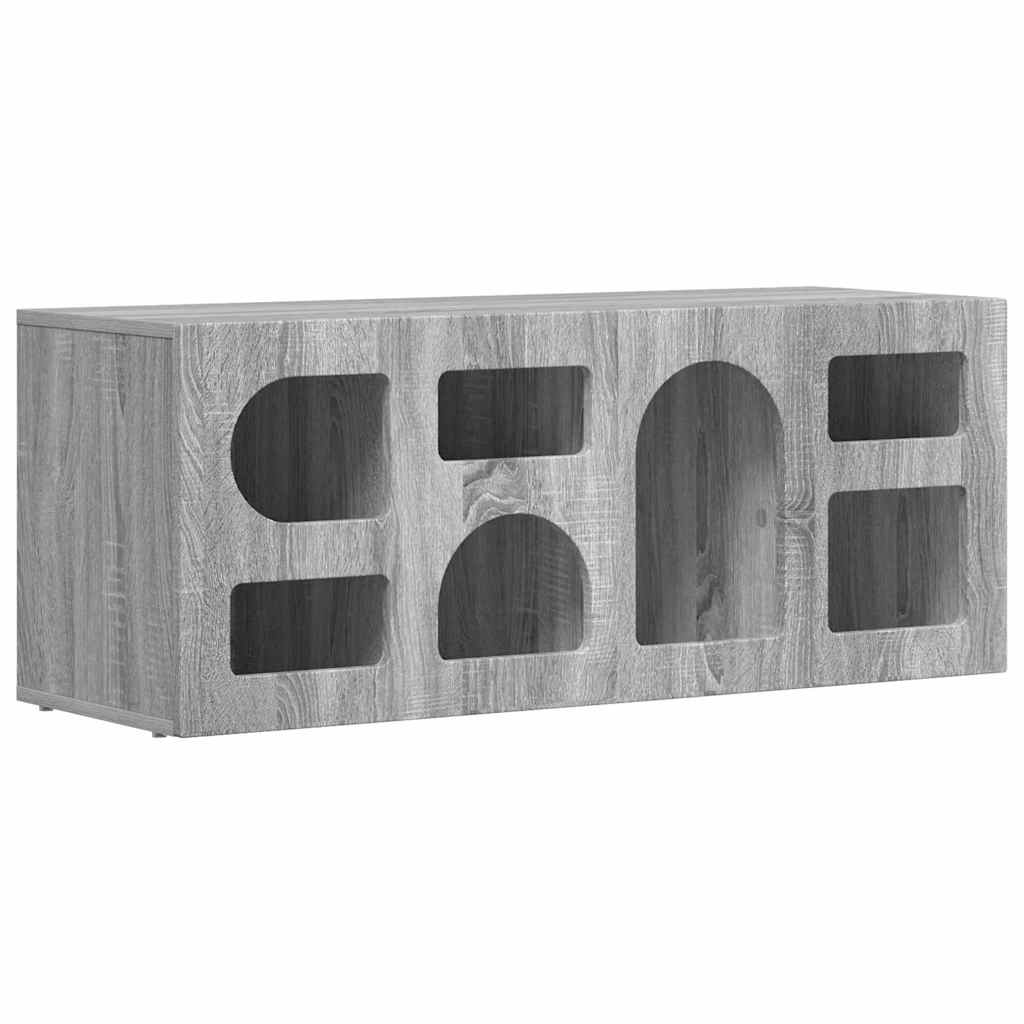 vidaXL Meuble TV Gris sonoma 100 x 35 x 40 cm Bois d'ingénierie
