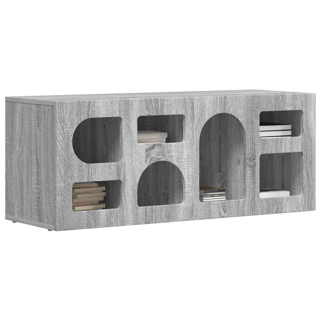 vidaXL Meuble TV Gris sonoma 100 x 35 x 40 cm Bois d'ingénierie