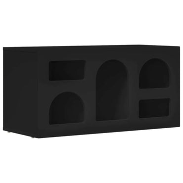 vidaXL Meuble TV Noir 80 x 35 x 40 cm Bois d'ingénierie