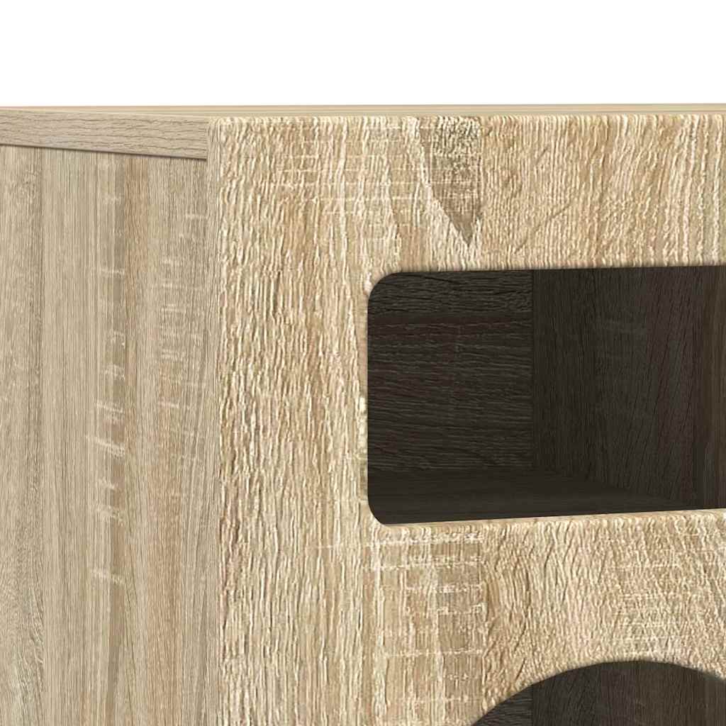 vidaXL Meuble TV chêne Sonoma 80 x 35 x 40 cm, bois d'ingénierie