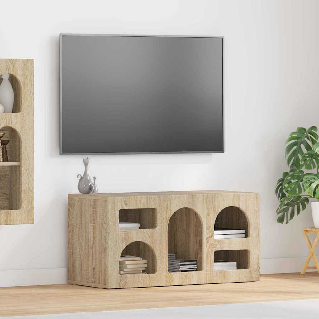 vidaXL Meuble TV chêne Sonoma 80 x 35 x 40 cm, bois d'ingénierie