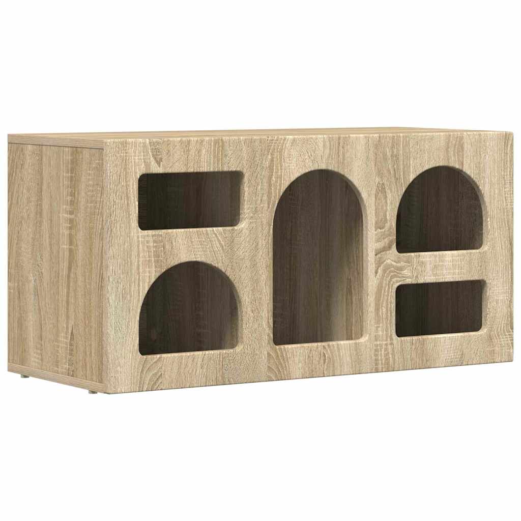vidaXL Meuble TV chêne Sonoma 80 x 35 x 40 cm, bois d'ingénierie