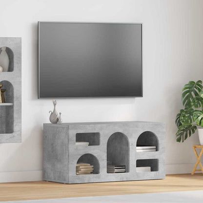 Meuble TV vidaXL Gris béton 80 x 35 x 40 cm Bois d'ingénierie