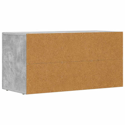 Meuble TV vidaXL Gris béton 80 x 35 x 40 cm Bois d'ingénierie