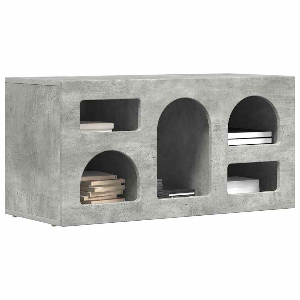 Meuble TV vidaXL Gris béton 80 x 35 x 40 cm Bois d'ingénierie