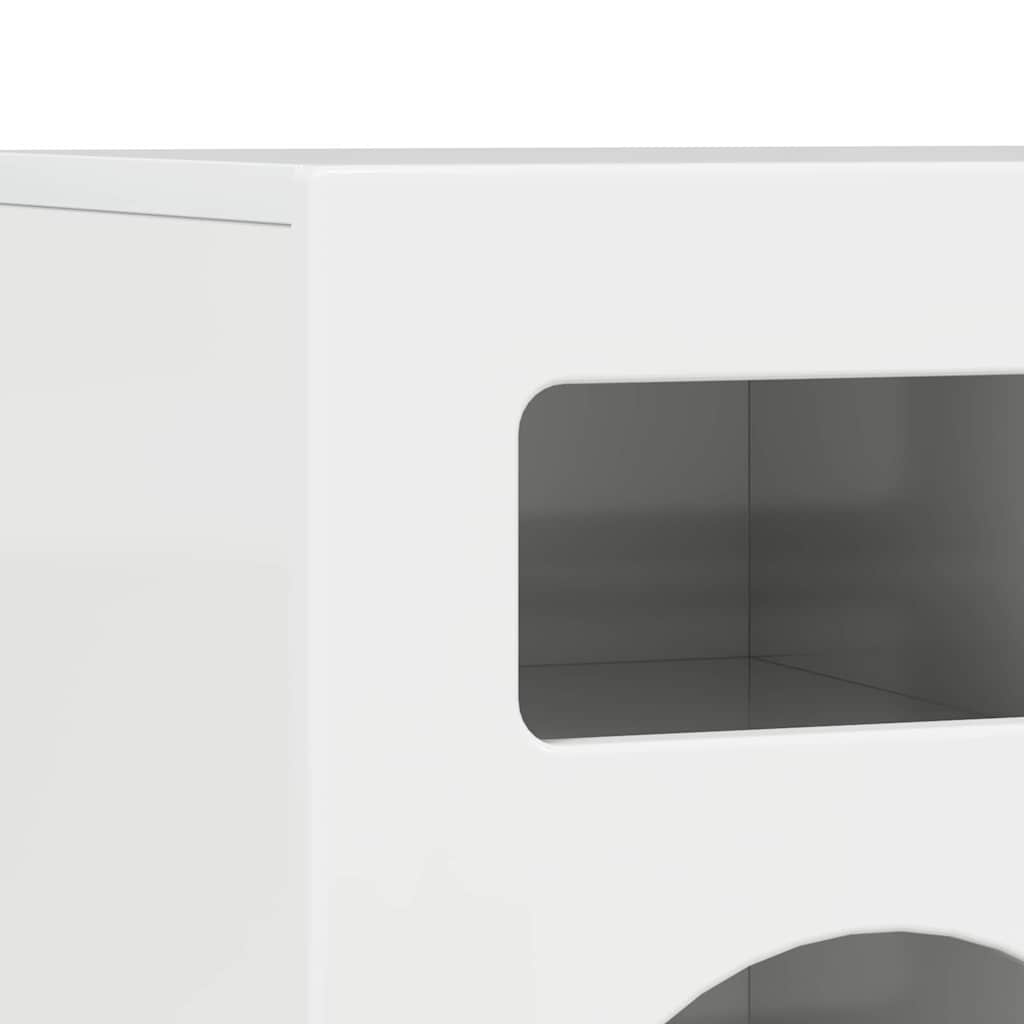 vidaXL TV-Schränk Hochglanz Weiß 80 x 35 x 40 cm Holzwerkstoff