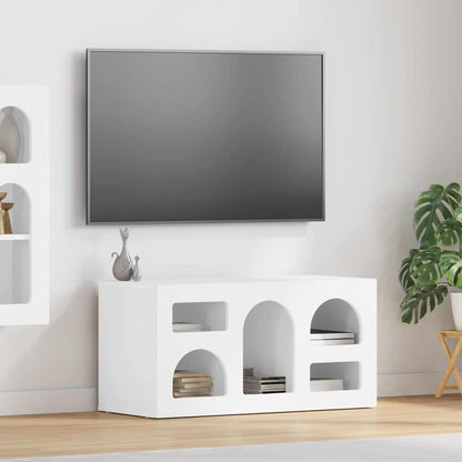 vidaXL TV-Schränk Hochglanz Weiß 80 x 35 x 40 cm Holzwerkstoff