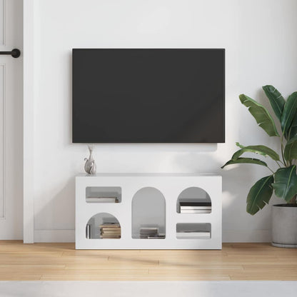 vidaXL TV-Schränk Hochglanz Weiß 80 x 35 x 40 cm Holzwerkstoff