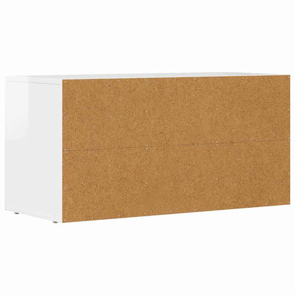 vidaXL TV-Schränk Hochglanz Weiß 80 x 35 x 40 cm Holzwerkstoff