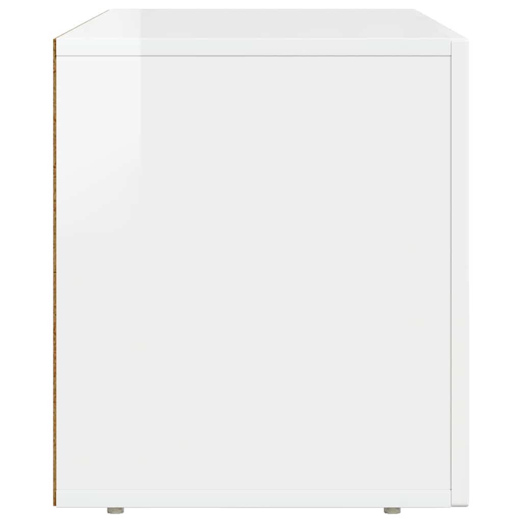 vidaXL TV-Schränk Hochglanz Weiß 80 x 35 x 40 cm Holzwerkstoff