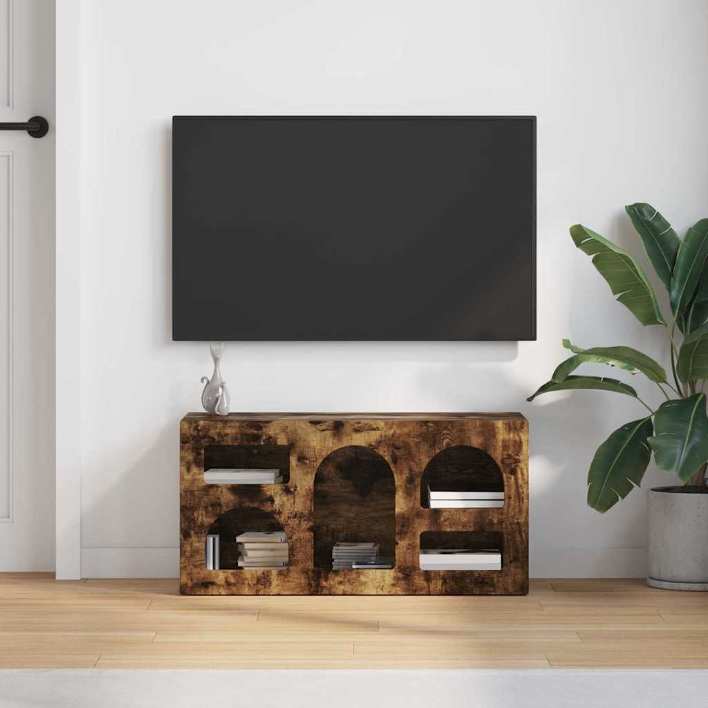 TV-Schränk Geräucherte Eiche 80 x 35 x 40 cm Holzwerkstoff