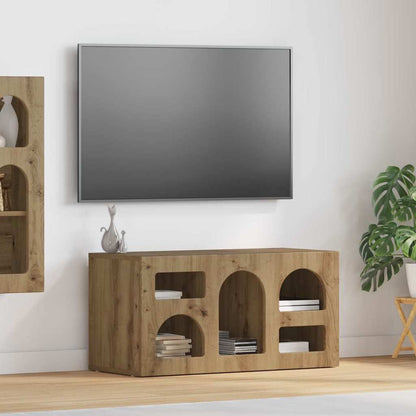 vidaXL Meuble TV chêne artisan 80 x 35 x 40 cm Bois d'ingénierie