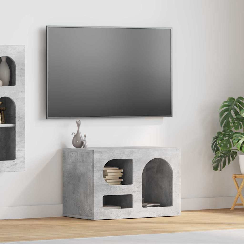vidaXL Meuble TV gris béton 60 x 35 x 40 cm bois d'ingénierie