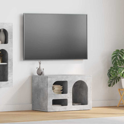 vidaXL Meuble TV gris béton 60 x 35 x 40 cm bois d'ingénierie