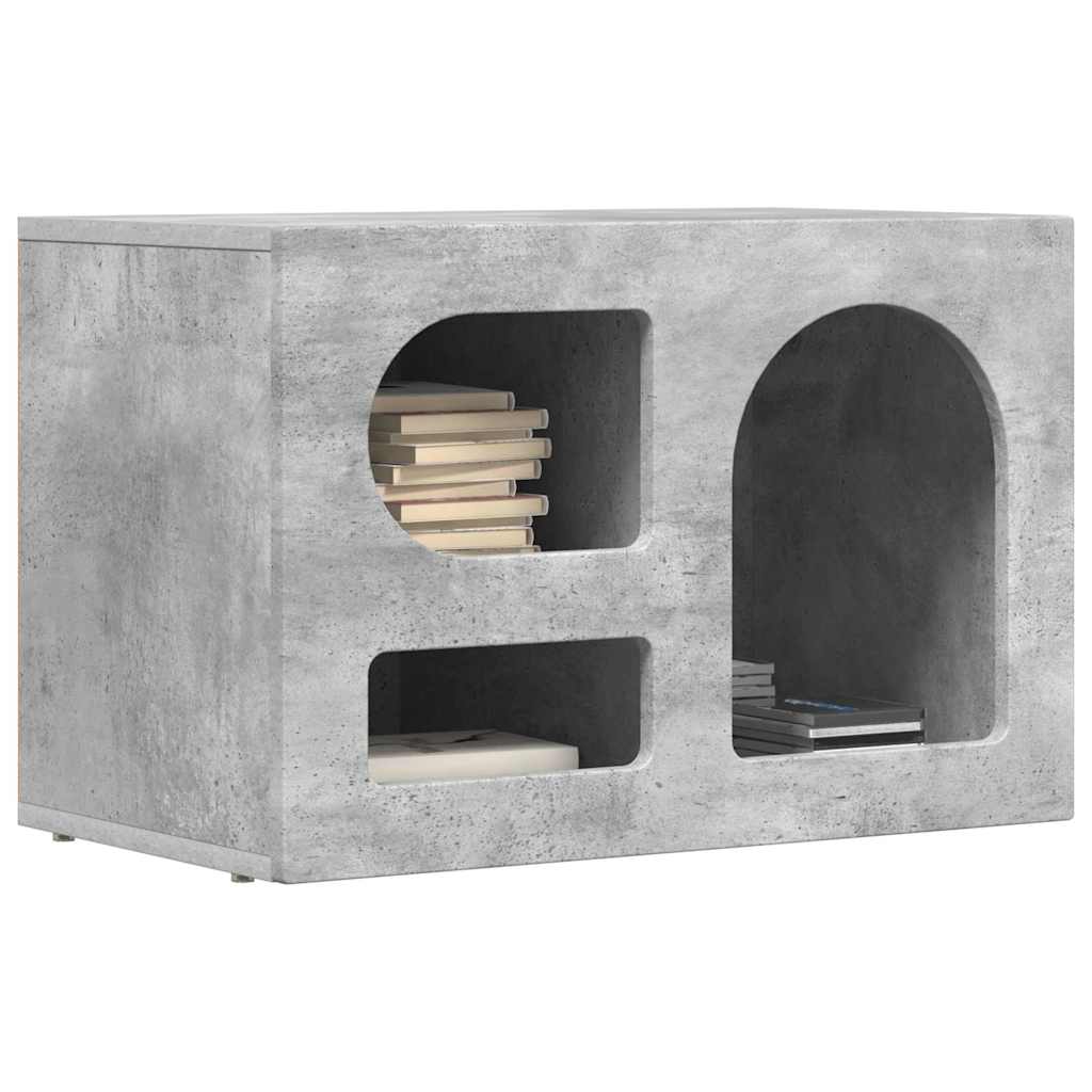 vidaXL Meuble TV gris béton 60 x 35 x 40 cm bois d'ingénierie