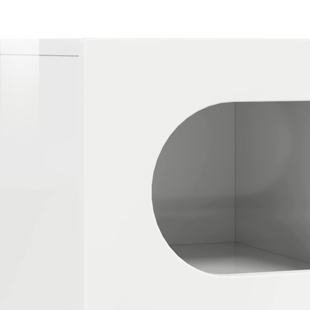 vidaXL TV-Schränk Hochglanz Weiß 60 x 35 x 40 cm Holzwerkstoff