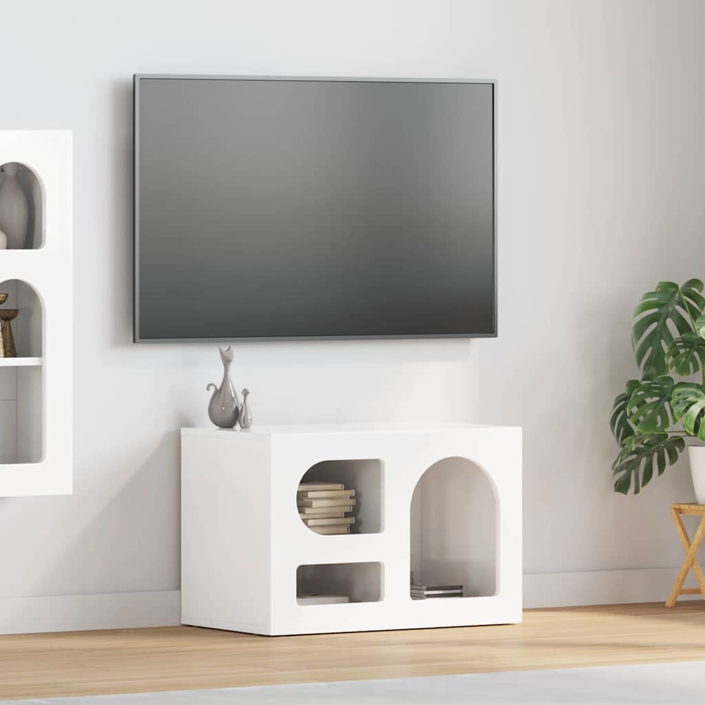 vidaXL TV-Schränk Hochglanz Weiß 60 x 35 x 40 cm Holzwerkstoff