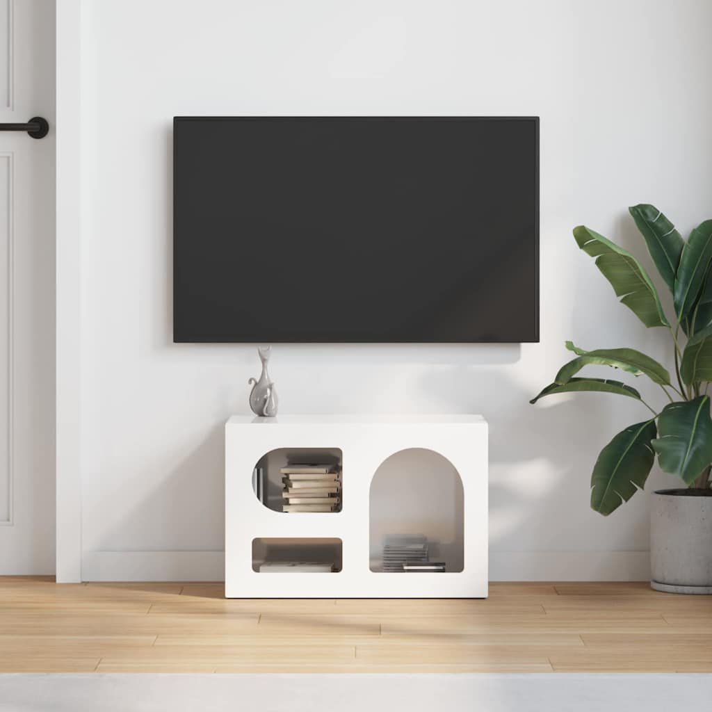vidaXL TV-Schränk Hochglanz Weiß 60 x 35 x 40 cm Holzwerkstoff