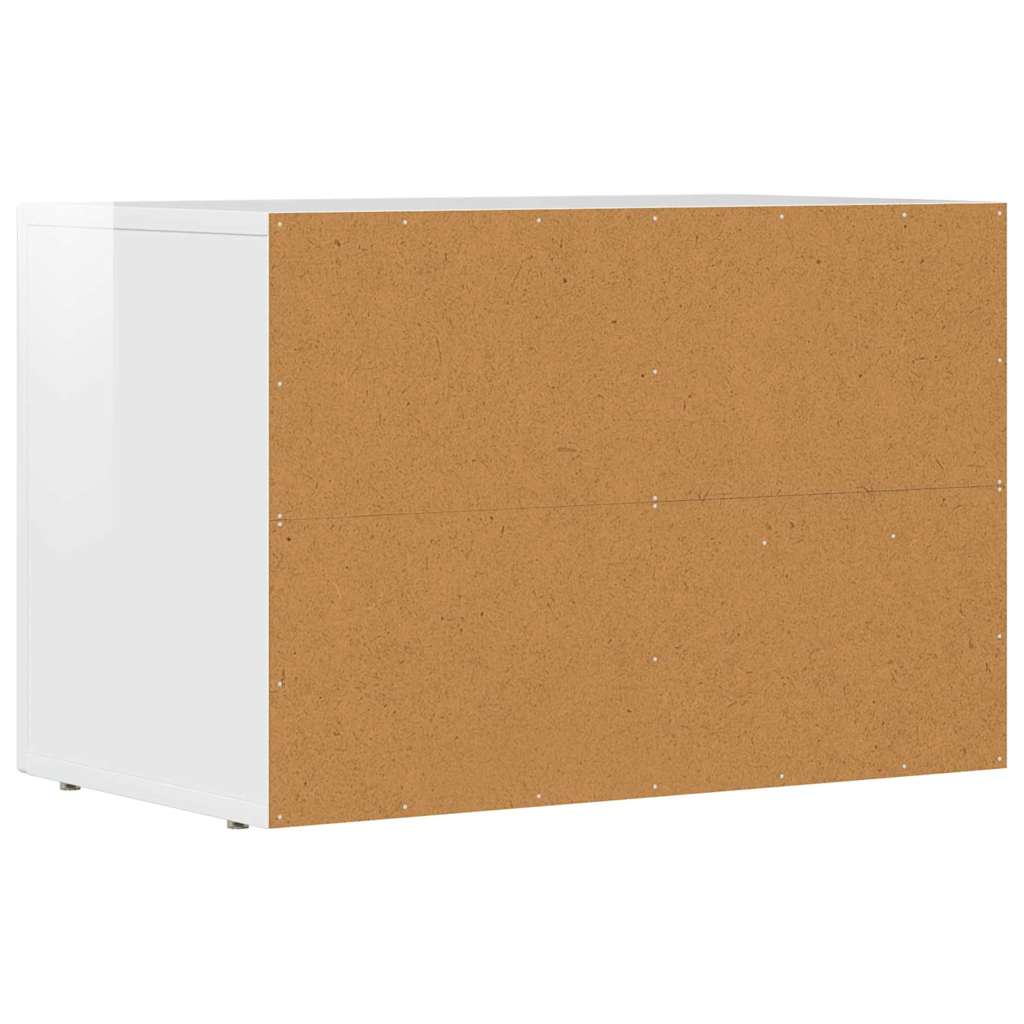 vidaXL TV-Schränk Hochglanz Weiß 60 x 35 x 40 cm Holzwerkstoff